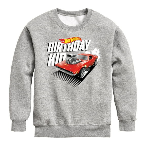 Hot Wheels - Birthday Kid - Toddler And Youth Crewneck Fleece Sweatshirt