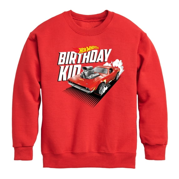 Hot Wheels - Birthday Kid - Toddler And Youth Crewneck Fleece Sweatshirt