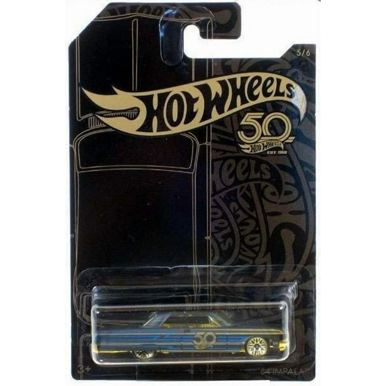 Hot Wheels 50th Anniversary Black & Gold '64 Chevrolet Impala Die