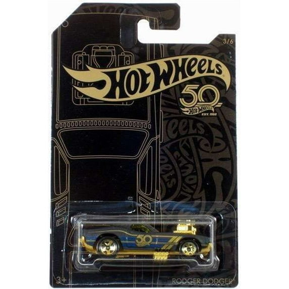 Hot Wheels Black & Gold Rodger Dodger Die-Cast Car