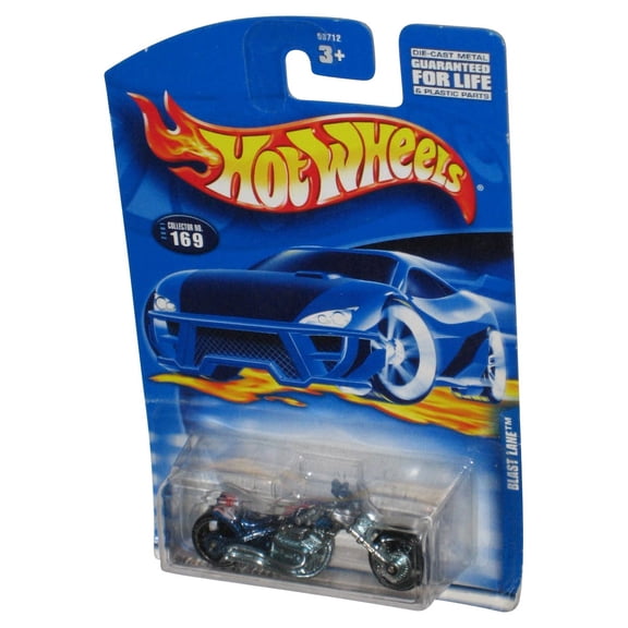 Hot Wheels Blast Lane (2001) Mattel Blue Toy Motorcycle #169