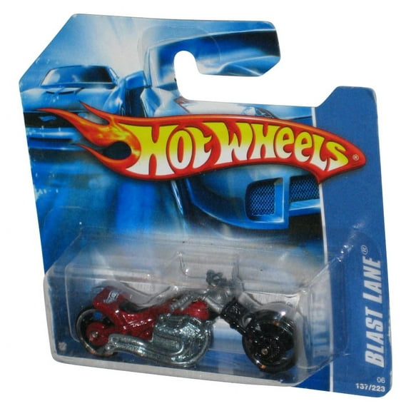 Hot Wheels Blast Lane (2006) Red Motorcycle Bike Toy 137/223