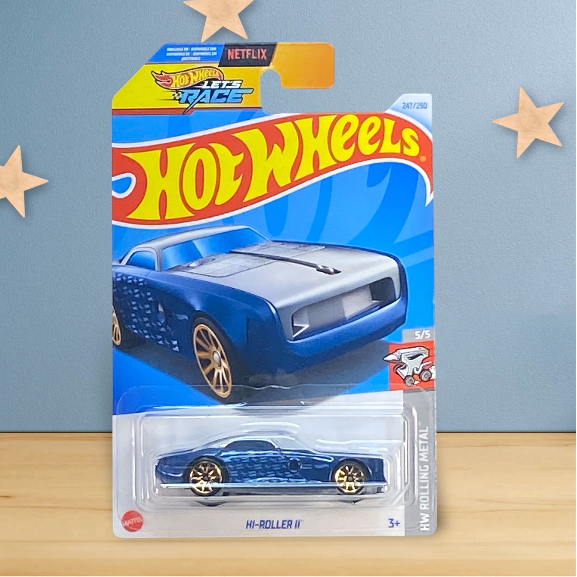 BigD Toys | 2021 Hot Wheels Hi-Roller Glow in The Dark Car GRY14