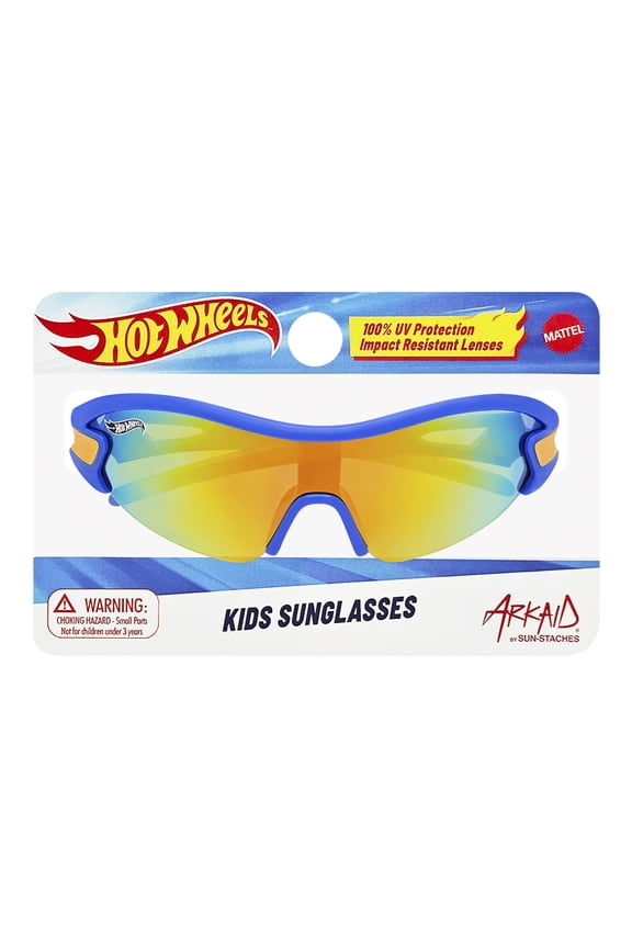 Hot Wheels Blue and Orange Sports Wrap Sunglasses