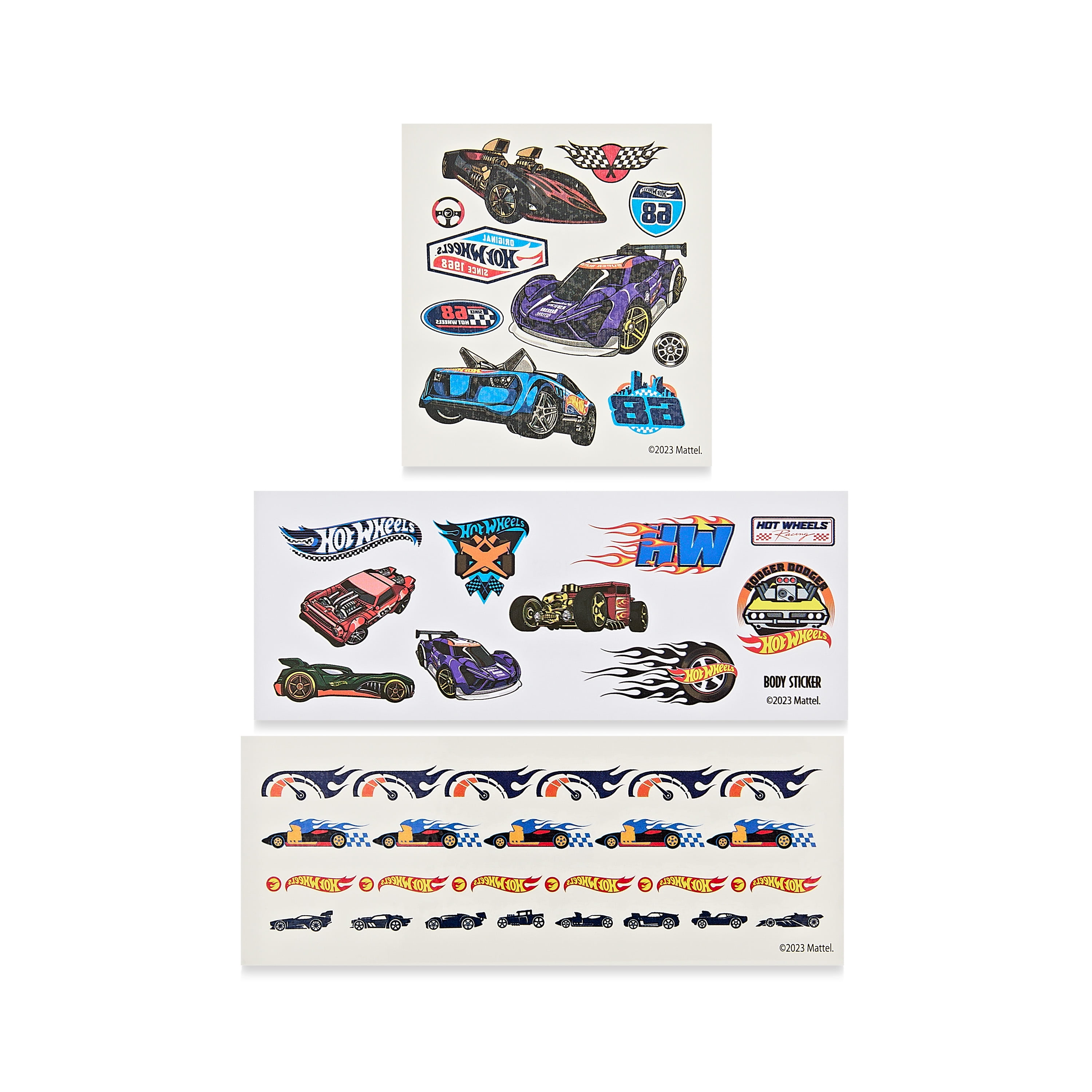 Hot Wheels Body Tattoo Sheet