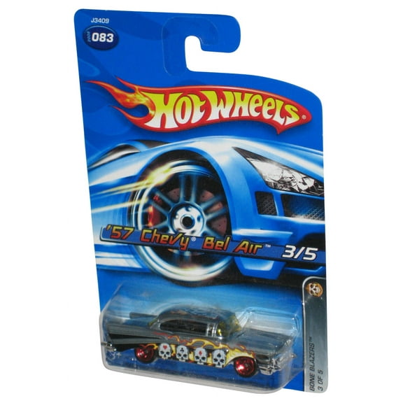 Hot Wheels Bone Blazers 3/5 (2006) Silver '57 Chevy Bel Air Car #083
