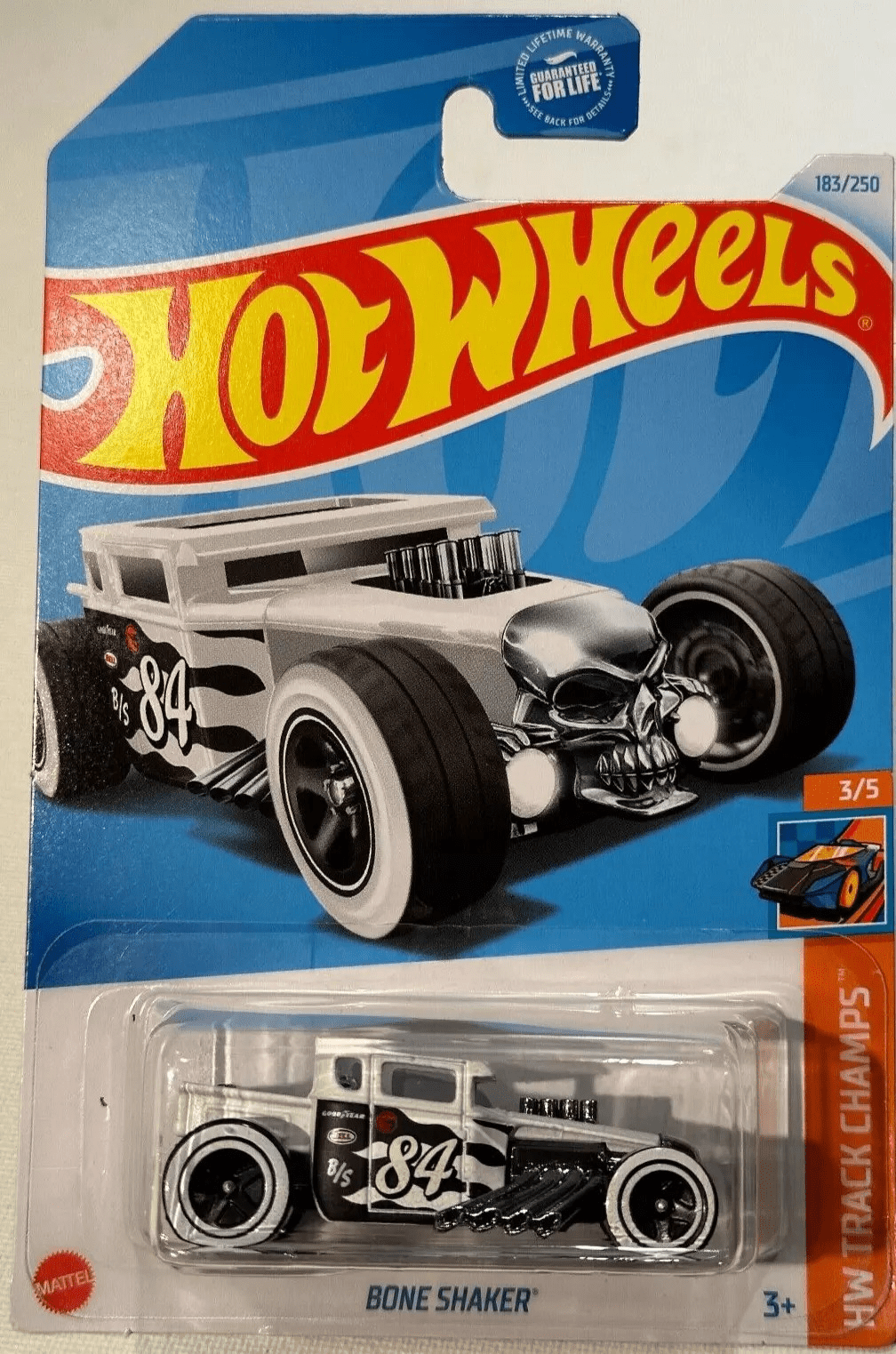 Hot Wheels Bone Shaker 183/250 White Treasure Hunt HW Track Champs