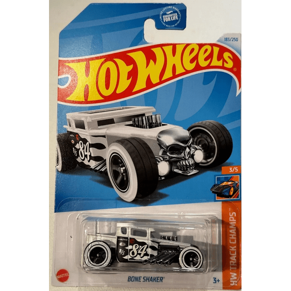 Hot Wheels Bone Shaker 183/250 White Treasure Hunt HW Track Champs 3/5