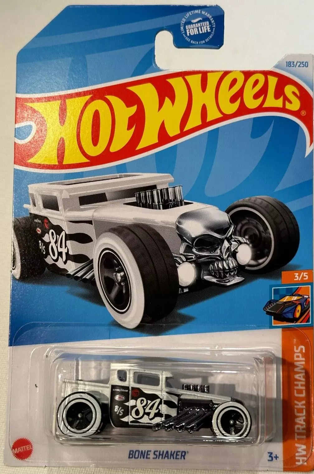 Hot Wheels Bone Shaker 183 250 White Treasure Hunt HW Track Champs 3 5 Hot Wheels Bone Shaker 183 250 White Treasure Hunt HW Track Champs 3 5