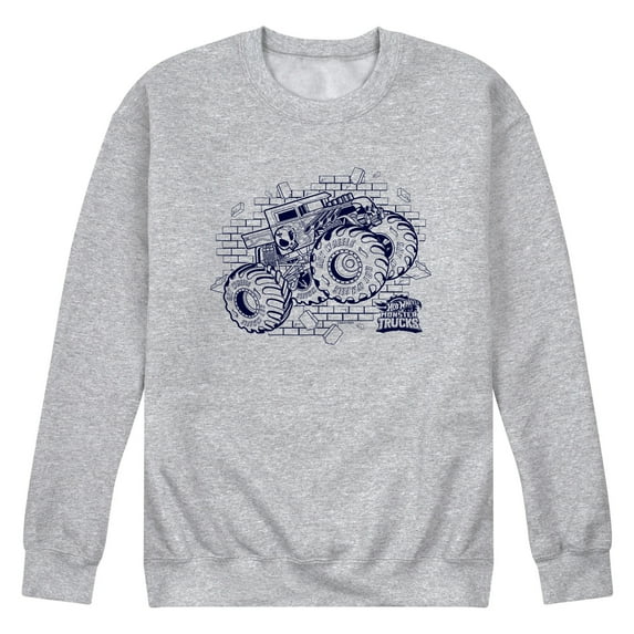 Hot Wheels - Bone Shaker Monster Truck - Men's Long Sleeve Crew Fleece Sweatshirt