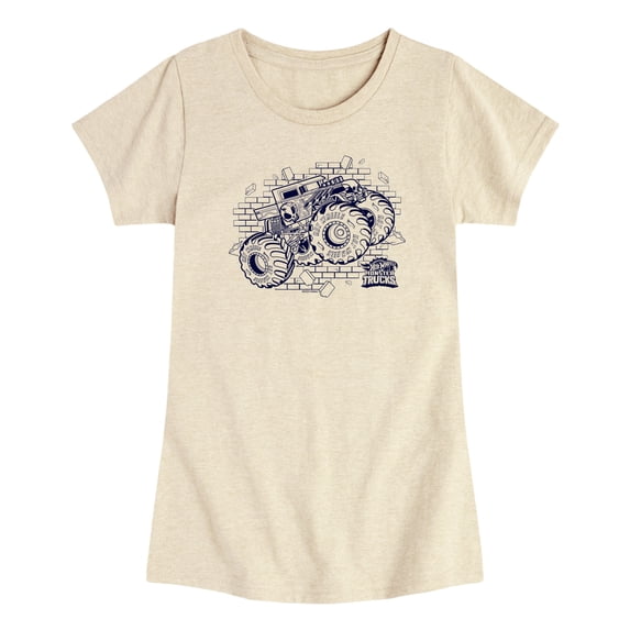 Hot Wheels - Bone Shaker Monster Truck - Toddler Girls Fitted Short Sleeve T-Shirt