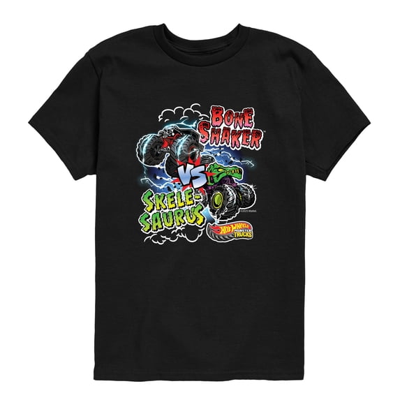 Hot Wheels - Bone Shaker Vs Skelesaurus - Toddler Boys Short Sleeve Graphic T-Shirt