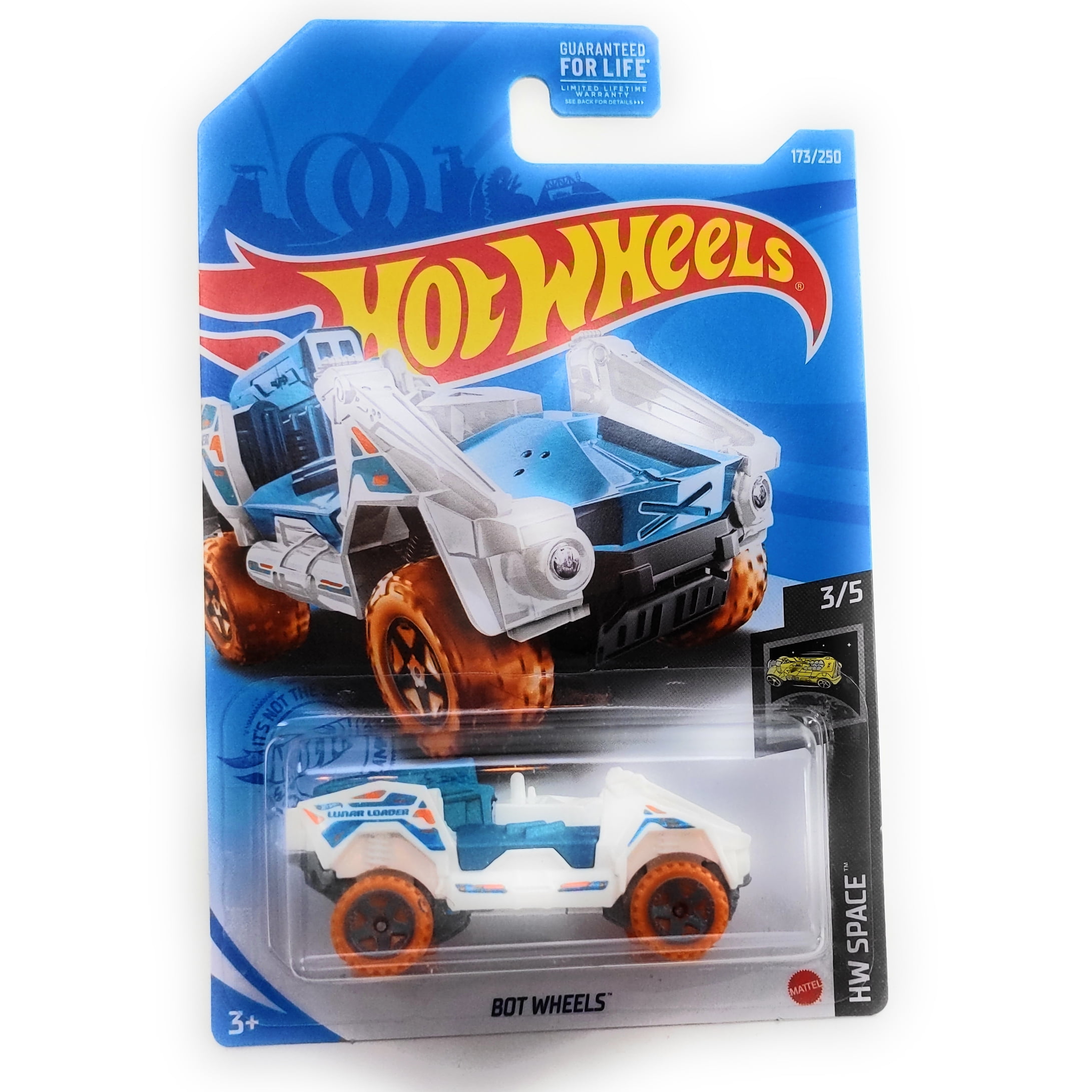 Hot Wheels Bot Wheels HW Space 3 5 White 1 64 Scale Vehicle