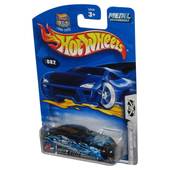 Hot Wheels Boulevard Buccaneers 3/5 (2003) Black & Blue Phantom Corsair Toy Car #082