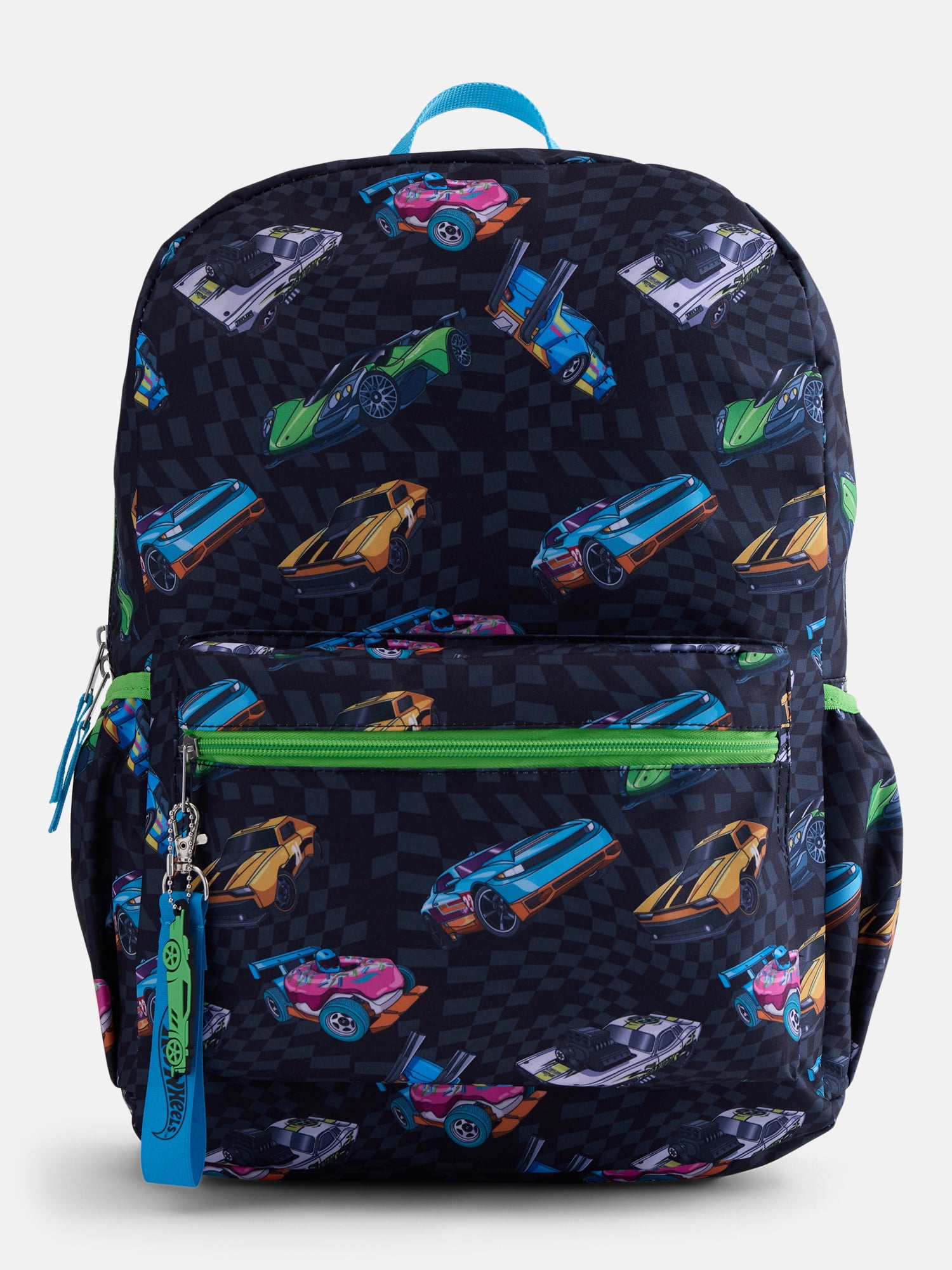 Hot Wheels Kids' 17" Race Team Print Laptop Backpack, Black