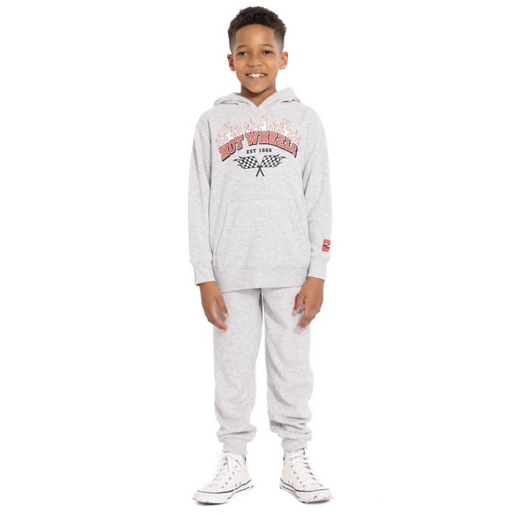 Hot Wheels Boy's Graphic Hoodie with Matching Jogger Pant, 2 Piece Set, Sizes 4-16