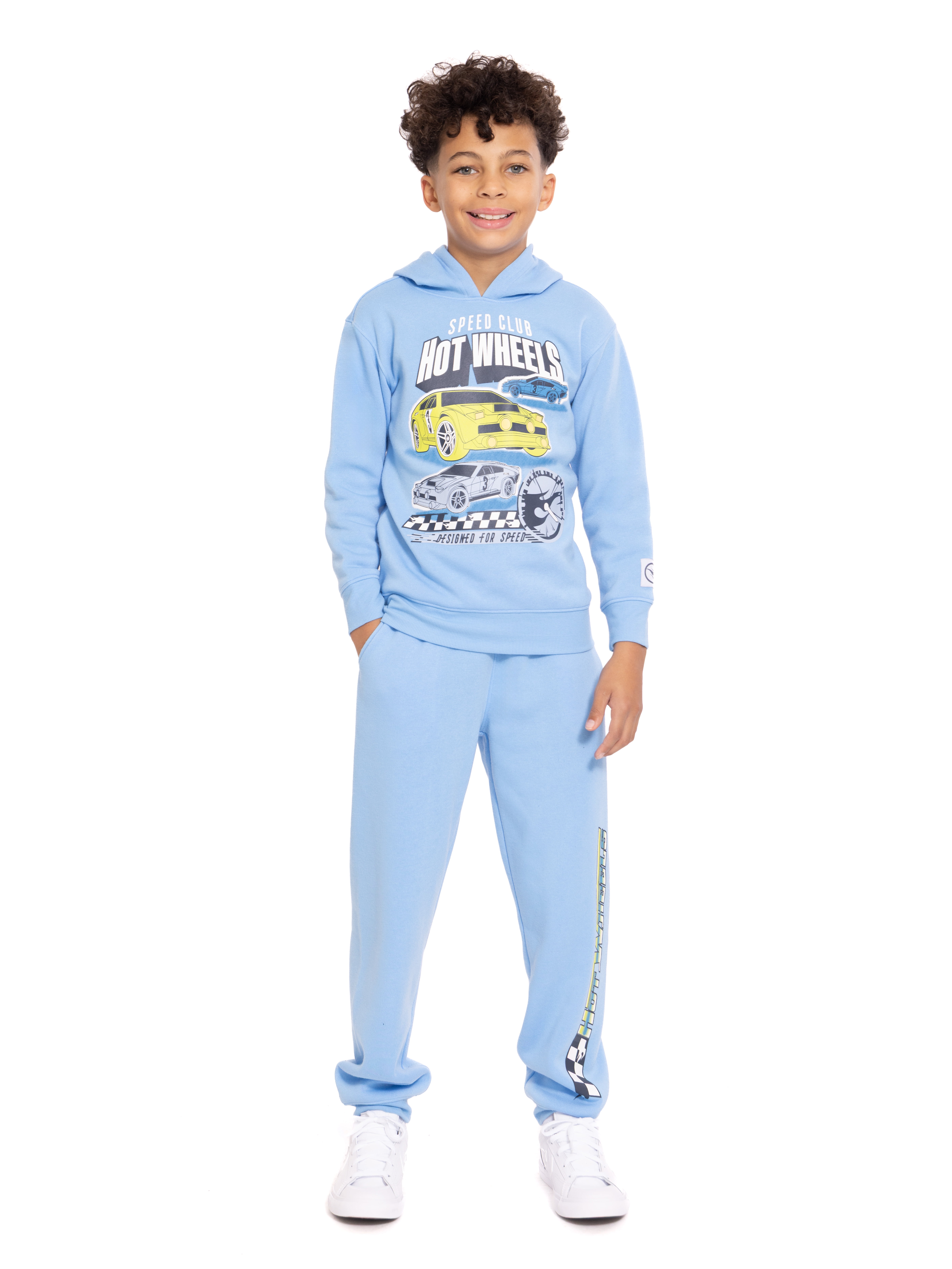 Hot Wheels Boys Long Sleeve Graphic Hoodie and Joggers Set, 2-Piece, Sizes 4-12