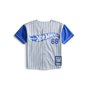 Boys Graphic Baseball Button Down Jersey with Short Sleeves, Sizes 4-12