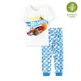 thumbnail image 1 of Hot Wheels Boys Bamboo Pajamas Graphic Short Sleeves Tee with Plaid Leggings Pjs Set Sizes 2-6, 1 of 8