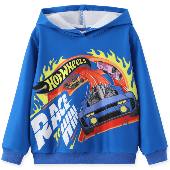 Hot Wheels Boys Sweatshirt Hoodie Graphic Tie Dye Pullover Car Print Hooded Tops Boys Kids Clothes Sizes 5-12Y