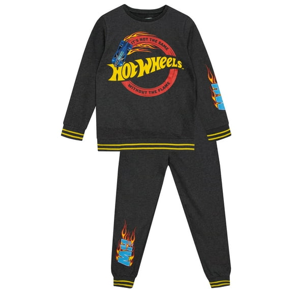 Hot Wheels Boys Sweatshirt and Joggers Set Gray Sizes 4-14