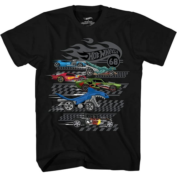 Hot Wheels Short Sleeve Shirt - Boys Short Sleeve Tee - Cars Shirt