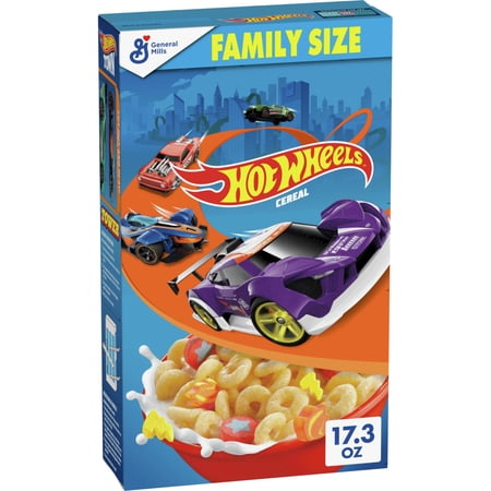 Hot Wheels Breakfast Cereal with Marshmallows, Family Size, 17.3 OZ