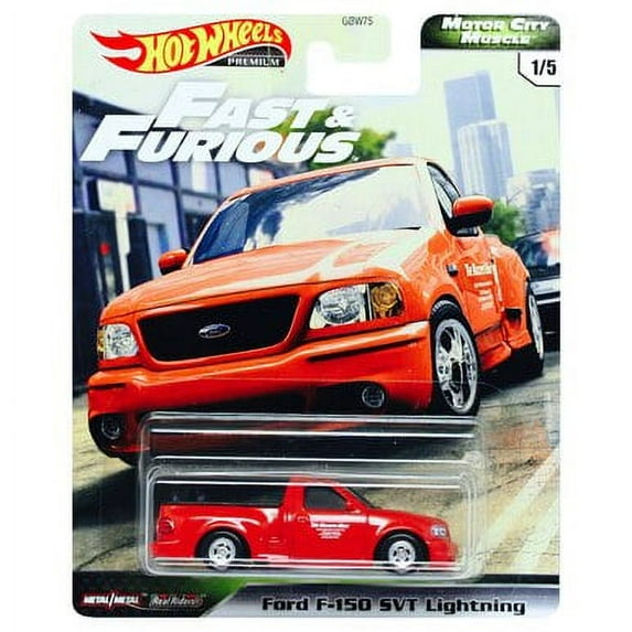 Hot Wheels Brian's Ford F-150 SVT Lightning Fast and Furious Premium Die-Cast 1:64 Car Play Vehicle