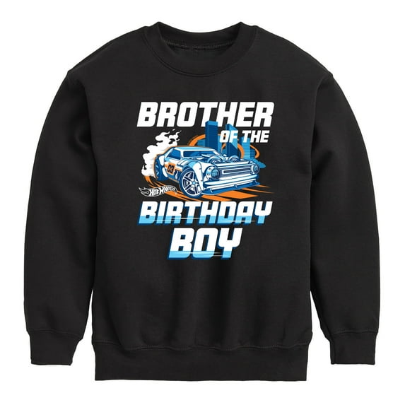 Hot Wheels - Brother Of Birthday Boy - Toddler And Youth Crewneck Fleece Sweatshirt