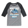 thumbnail image 1 of Hot Wheels - Brother Of Birthday Boy - Toddler And Youth Raglan Graphic T-Shirt, 1 of 3