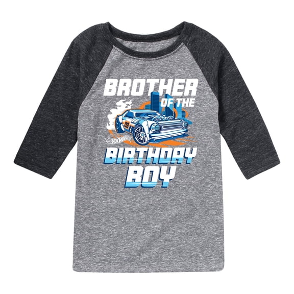 Hot Wheels - Brother Of Birthday Boy - Toddler And Youth Raglan Graphic T-Shirt