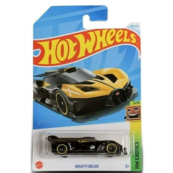 Hot Wheels Bugatti Bolide, Yellow/Black, HW Exotics 3/10