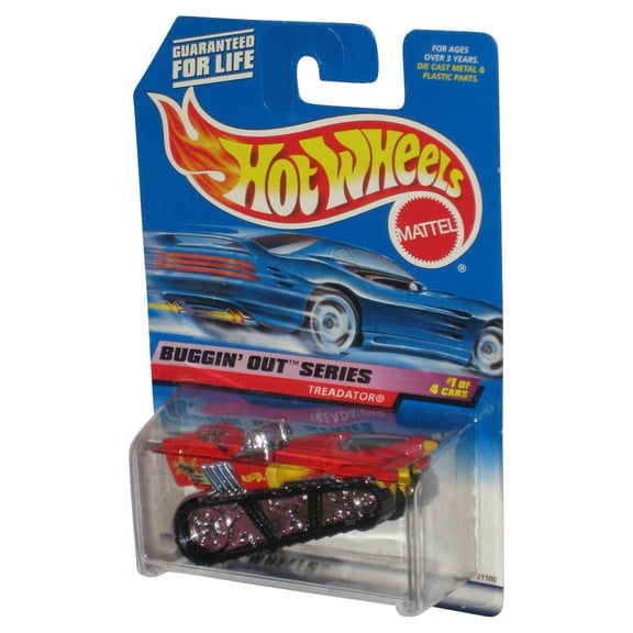Hot Wheels Buggin' Out Series 1/4 (1998) Red Treadator Toy Car #941