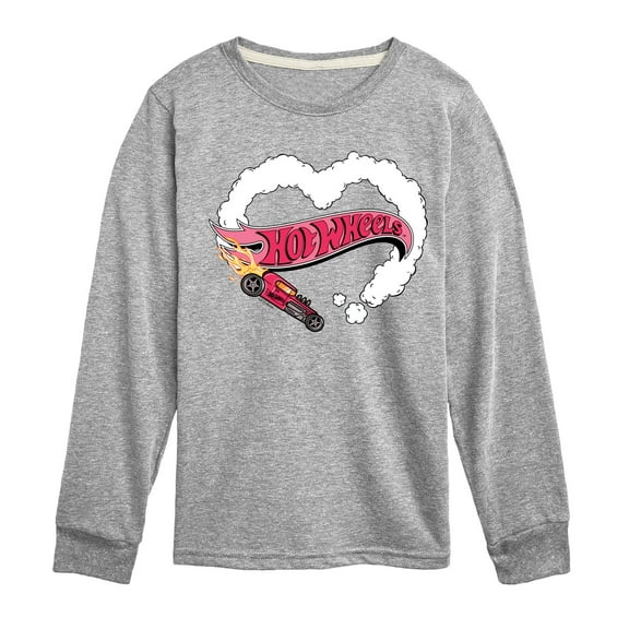 Hot Wheels - Burnout Heart - Toddler & Youth Long Sleeve Graphic T-Shirt