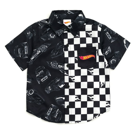 Hot Wheels Button Down Dress Shirt Toddler to Big Kid