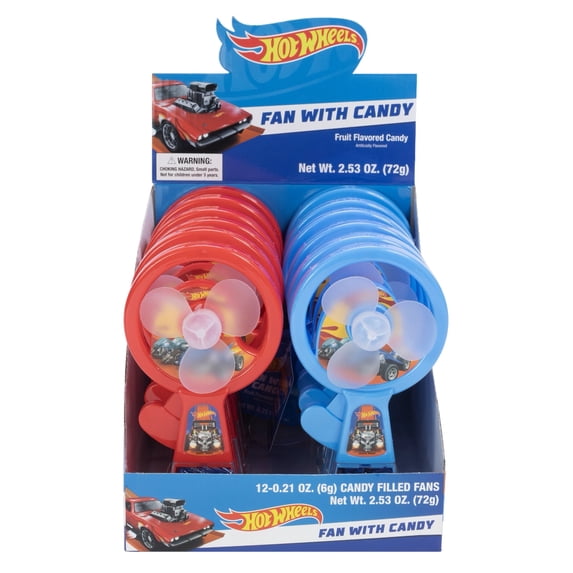 Hot Wheels Candy Fan Assorted Hard Candy 12 x 6g 72g (2.5 oz)