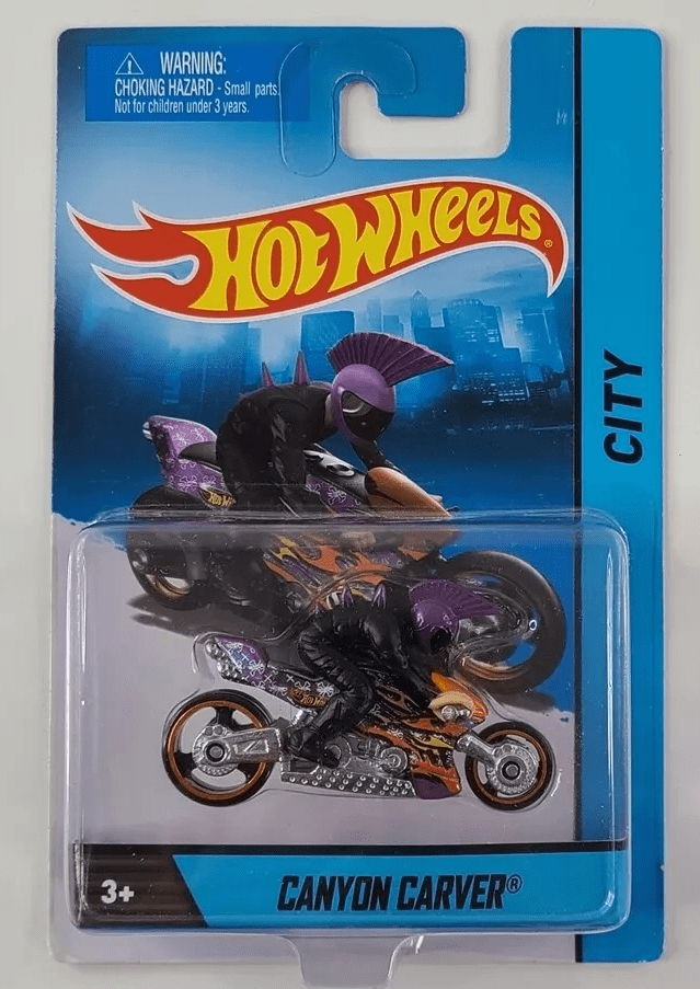 ミニカー Hot Wheels Canyon Carver 2007 Hot Wheels Canyon Carver Blue Motorcycle | eBay