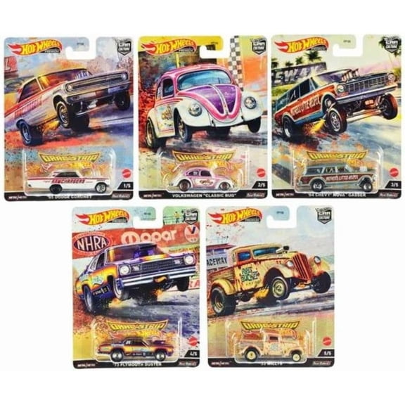 Hot Wheels Car Culture 2022 Dragstrip Demons Complete Set of 5 FPY86-957R