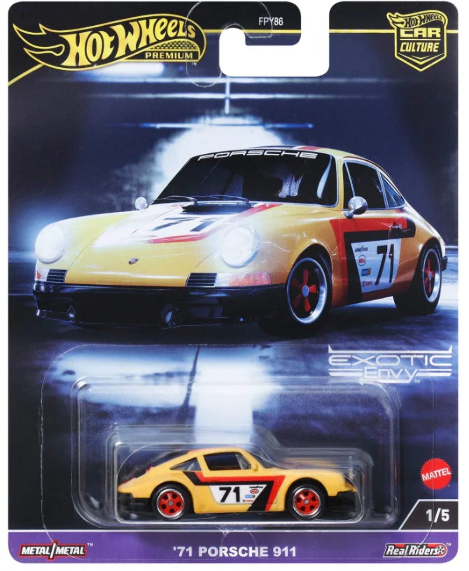 Hot Wheels Car Culture 2024 - '71 Porsche 911 - Real Riders Tires