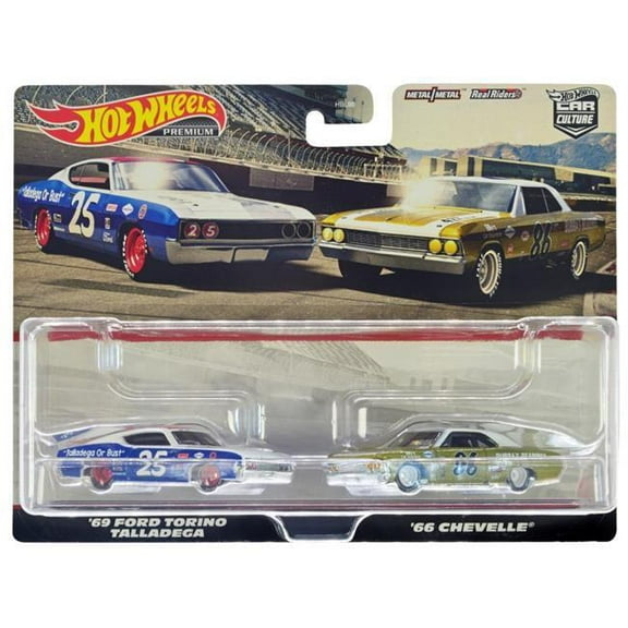 Hot Wheels Car Culture Target 2 Pack 69 Ford Torino Talladega & 66 Chevelle