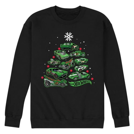 Hot Wheels - Car Tree - Men's Long Sleeve Crew Fleece Sweatshirt