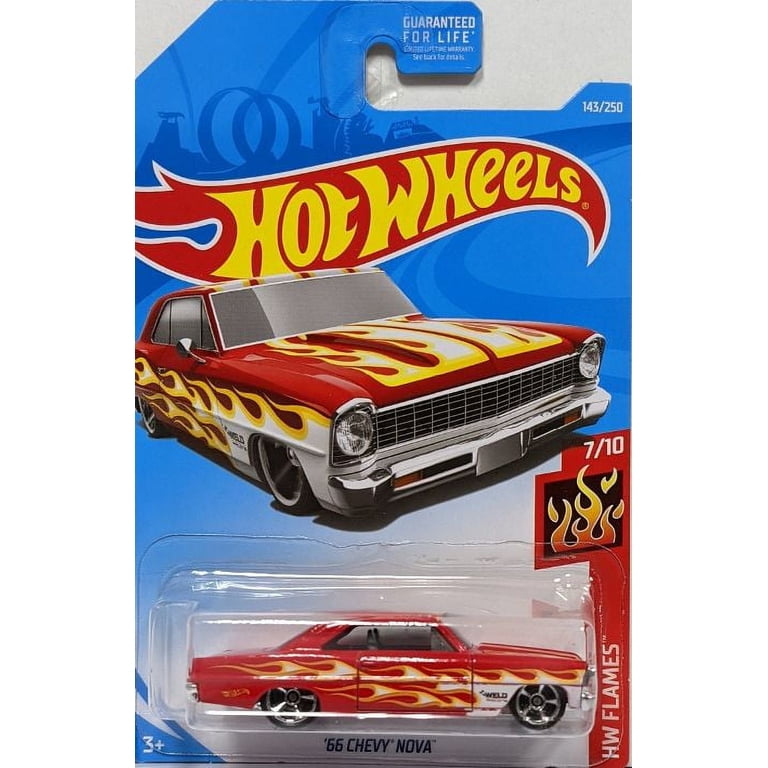 Hot Wheels 66 Red Chevy Nova HW Flames Collectible - Walmart.com