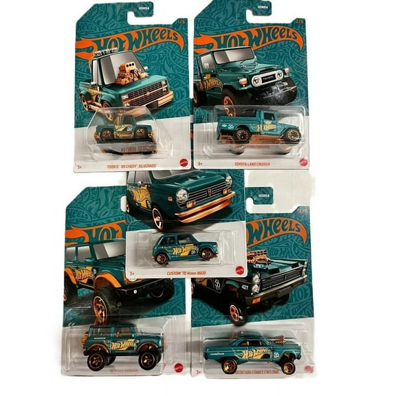 Hot Wheels Car and Truck Play Vehicles, Pearl, 5 Count