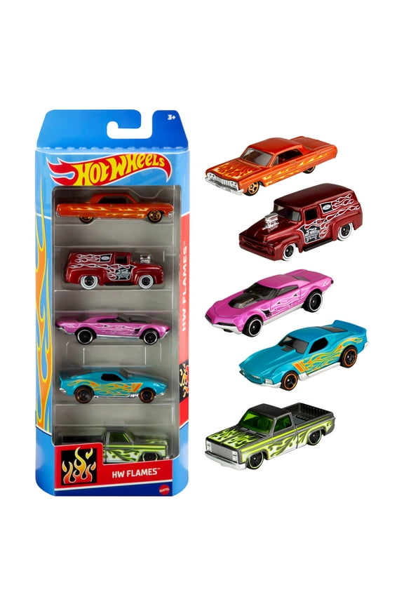 Cars, 5-Pack of Die-Cast Toy Cars or Trucks in 1:64 Scale (Styles & Colors May Vary, Items May Not Be Pictured)