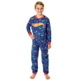 thumbnail image 1 of Hot Wheels Boys' All-Over Tossed Print Race Car Union Suit One-Piece Front Zip Footless Sleep Lounge Pajama, 1 of 6