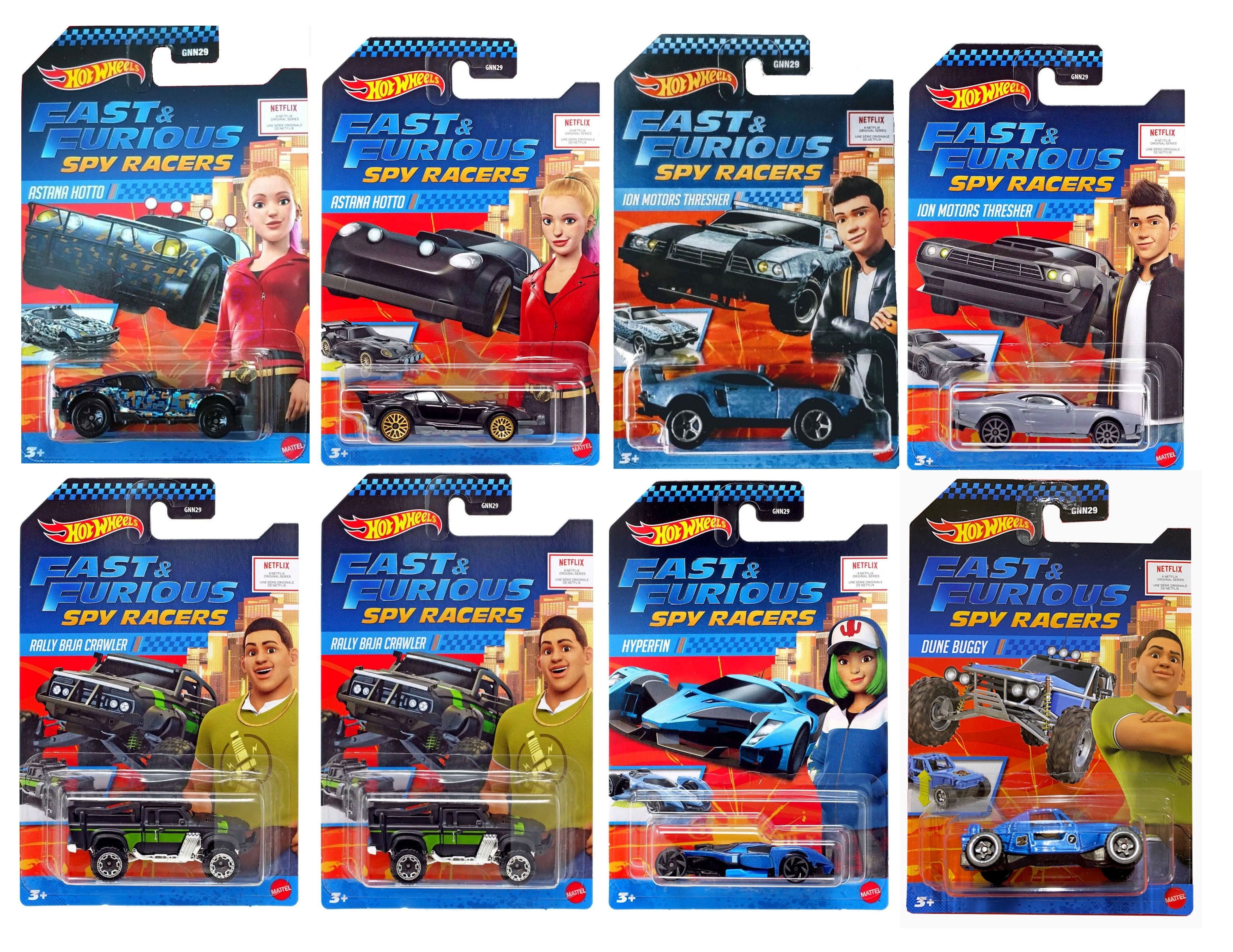 Hot Wheels Mattel Fast & Furious Spy Racers 10‑Pack Die‑Cast Car