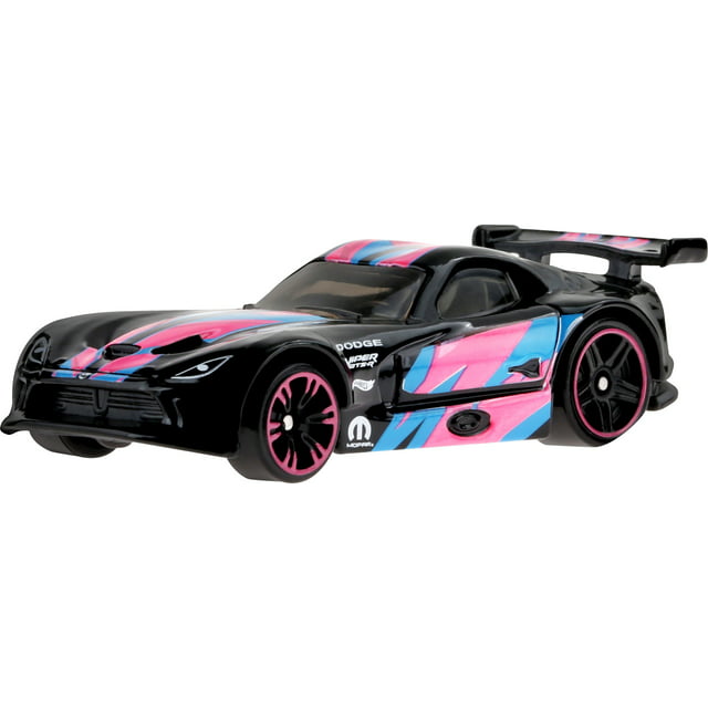 Hot Wheels Cars, Neon Speeders, 1 Die-Cast Toy Car in 1:64 Scale with Neon Designs