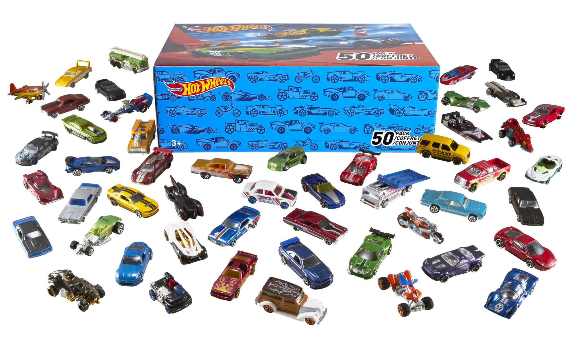 Hot Wheels Cars, Toy Trucks and Cars Individually Packaged, Set of 50 - image 1 of 7