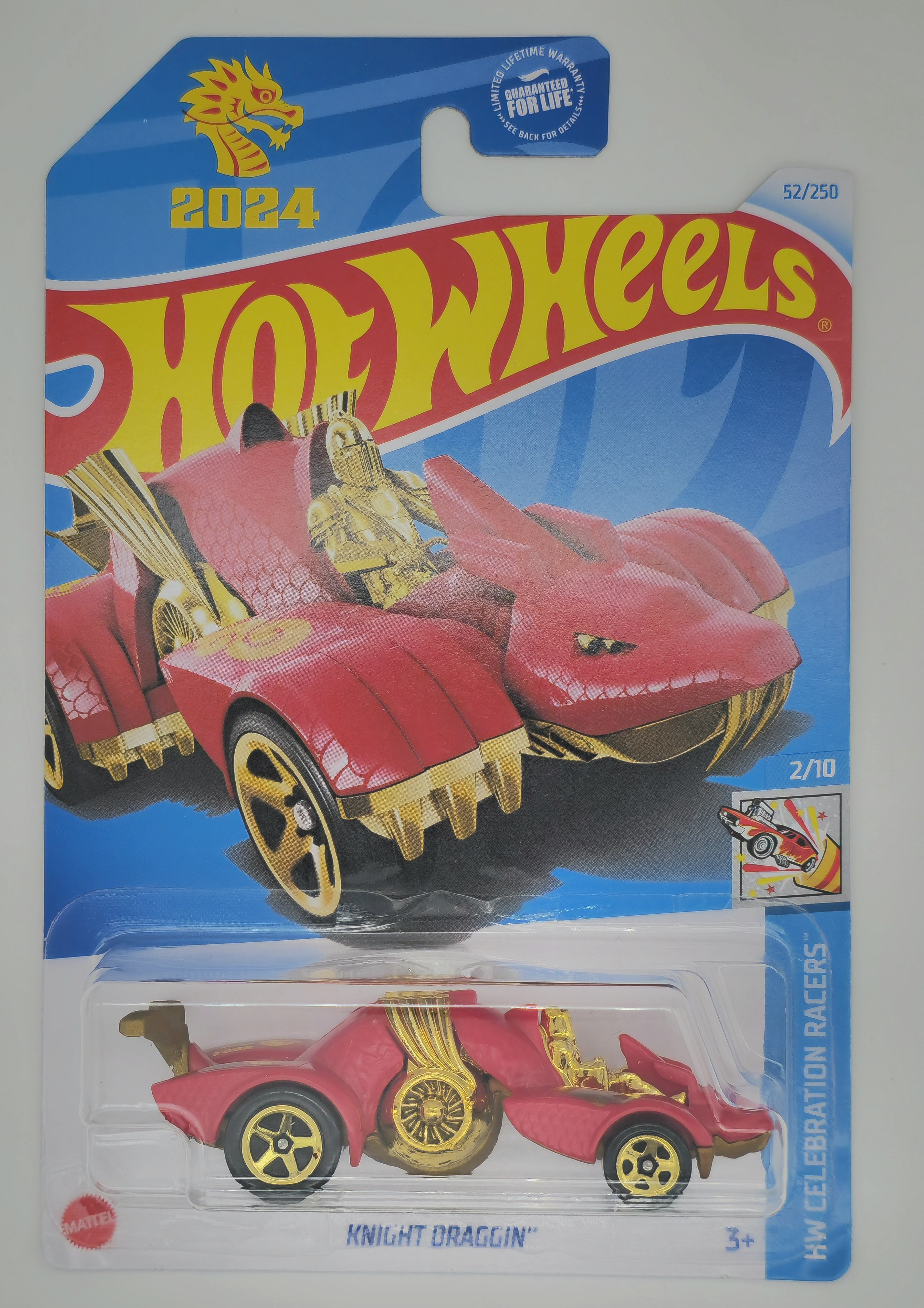 Hot Wheels Celebration Racers Knight Draggin' Red Car 2024