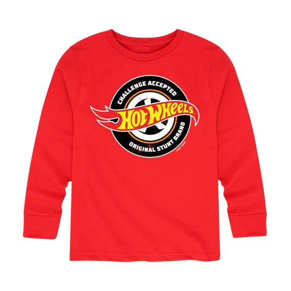 Hot Wheels - Challenge Accepted Original Stunt Brand - Toddler And Youth Long Sleeve Graphic T-Shirt